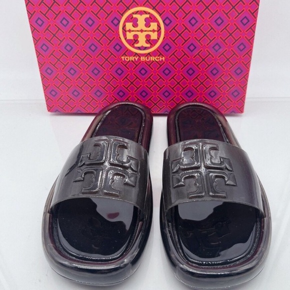 Tory Burch Clear Bubble Jelly Flat Sandals - Picture 3 of 10